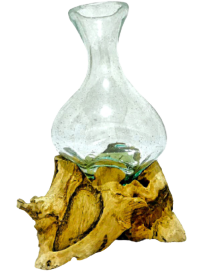 Krug auf Wurzelholz, ca. 12cm Krug auf Wurzelholz, ca. 12cm